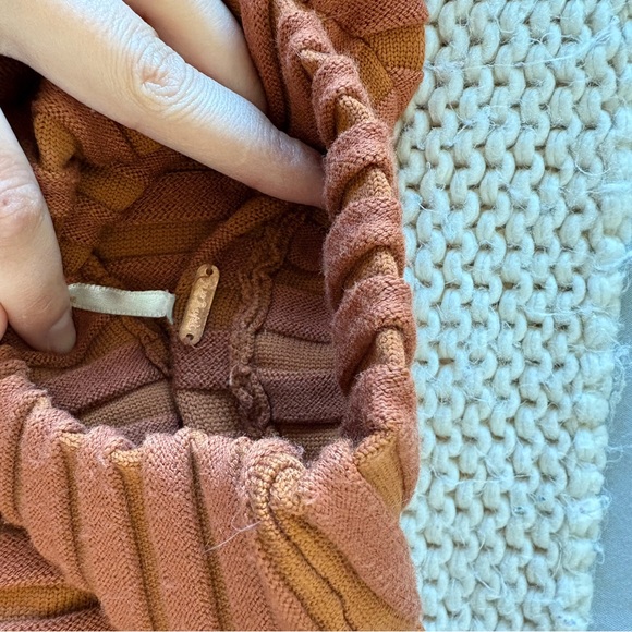 Free People Rust Ribbed Turtleneck Sweater - Picture 2 of 2